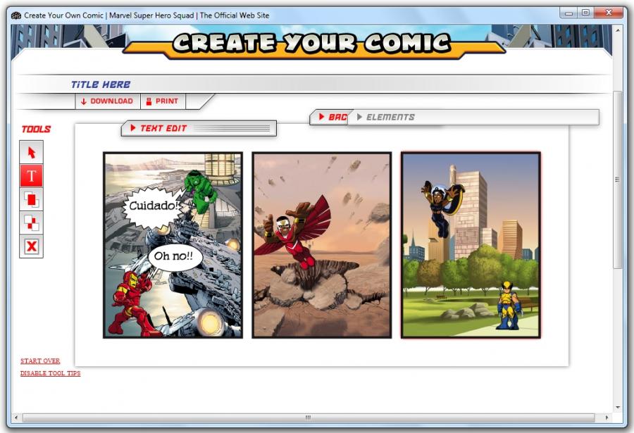 Super Hero Squad Create your comic