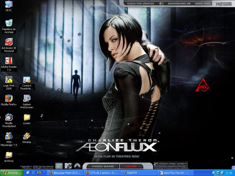 Aeon Flux Xtreme Desktop
