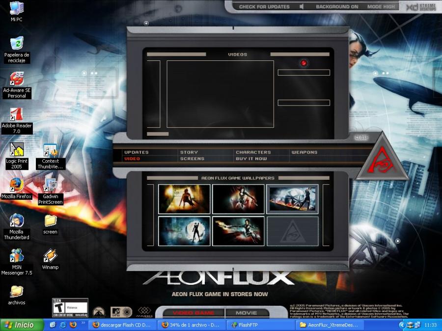 Aeon Flux Xtreme Desktop
