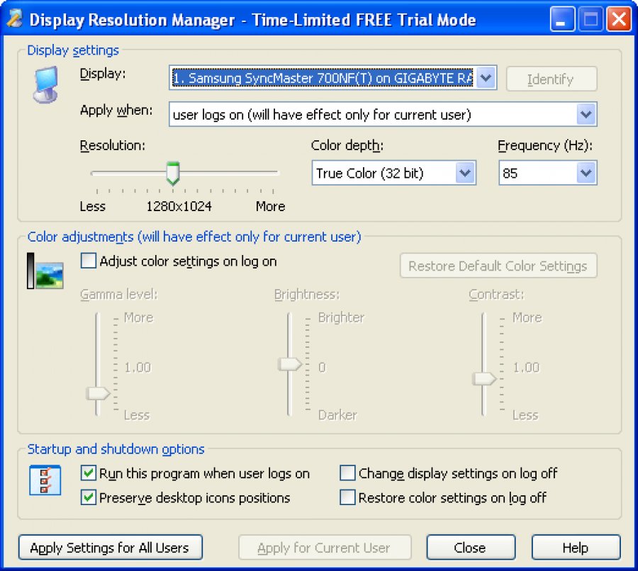 Display Resolution Manager