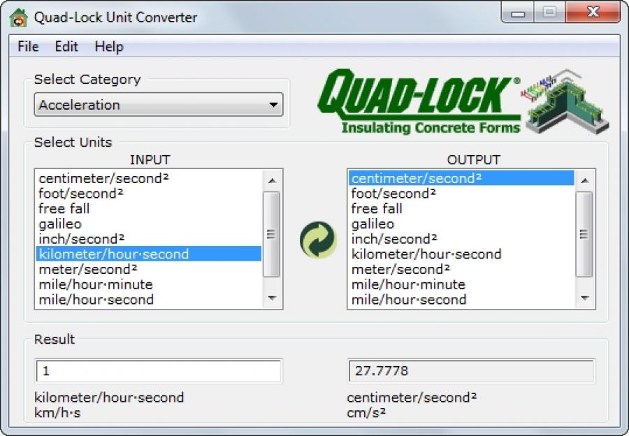 Quad-Lock Unit Converter