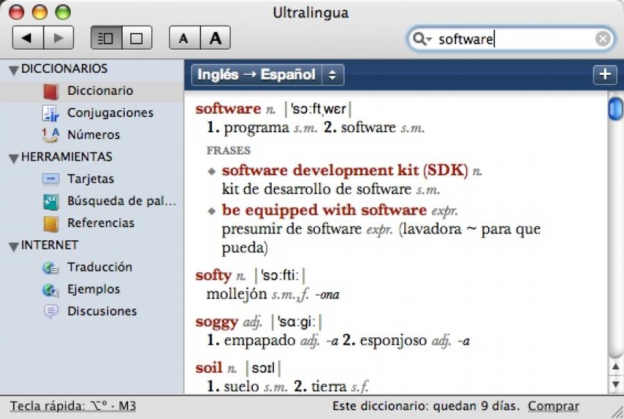 Ultralingua Dictionary Spanish English