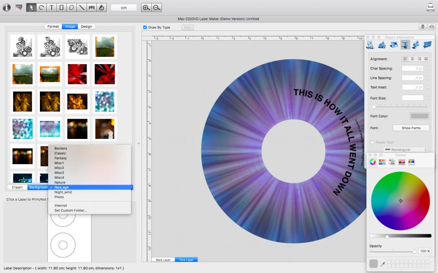 Mac CD/DVD Label Maker